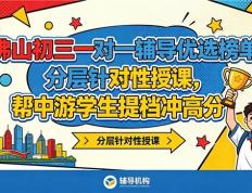 佛山初三一对一辅导优选榜单，分层针对性授课，帮中游学生提档冲高分